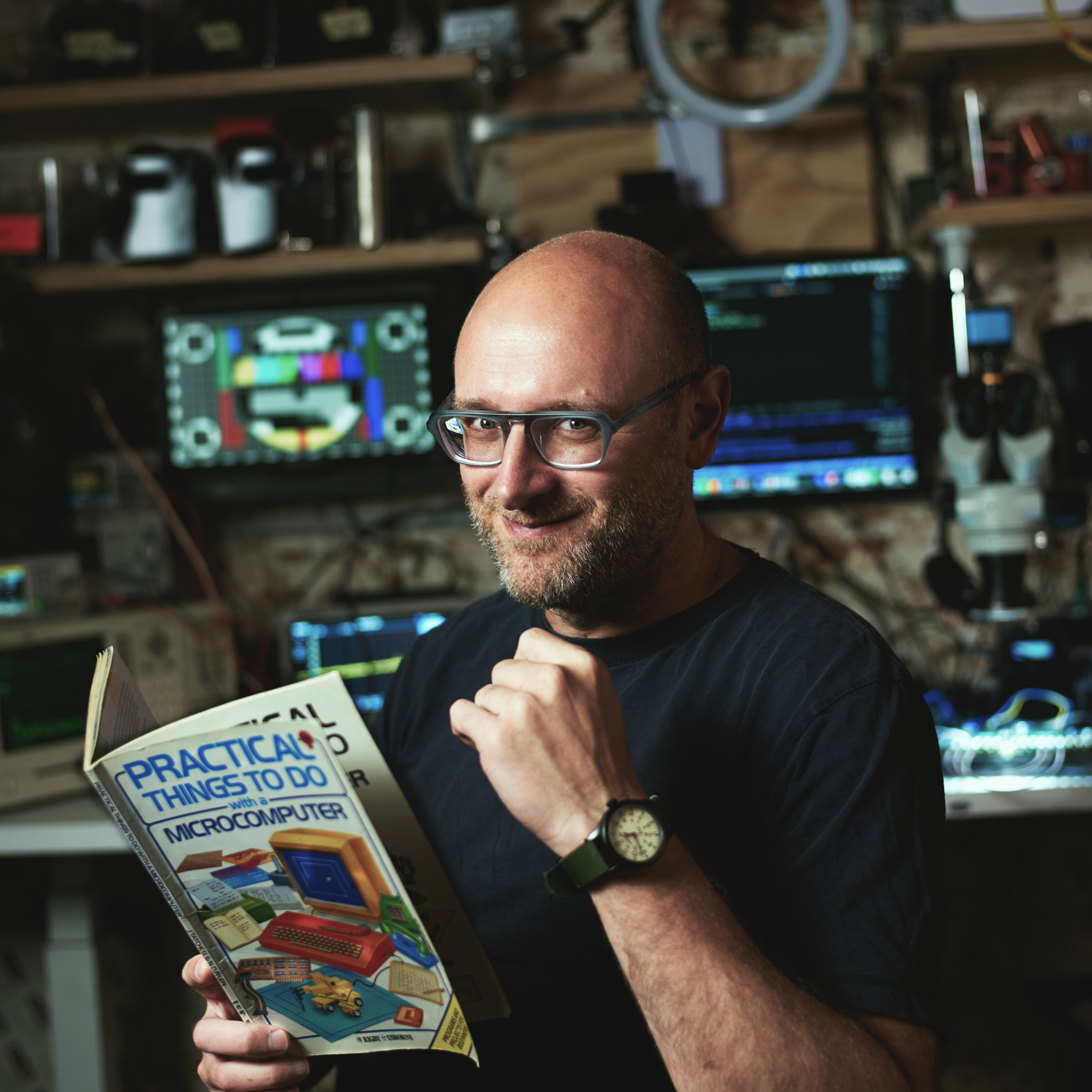 Joshua Reich, founder of superchromat, in the Melbourne lab